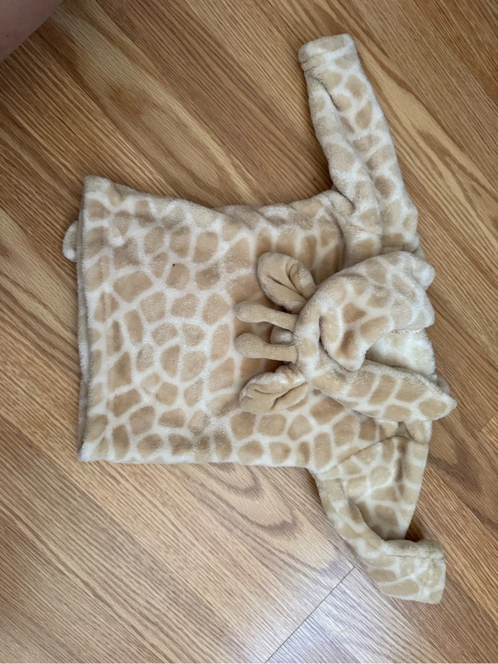 Plush Giraffe Hooded Kids Robe - Beige